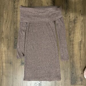 Off-Shoulder Sweater Knit Dress